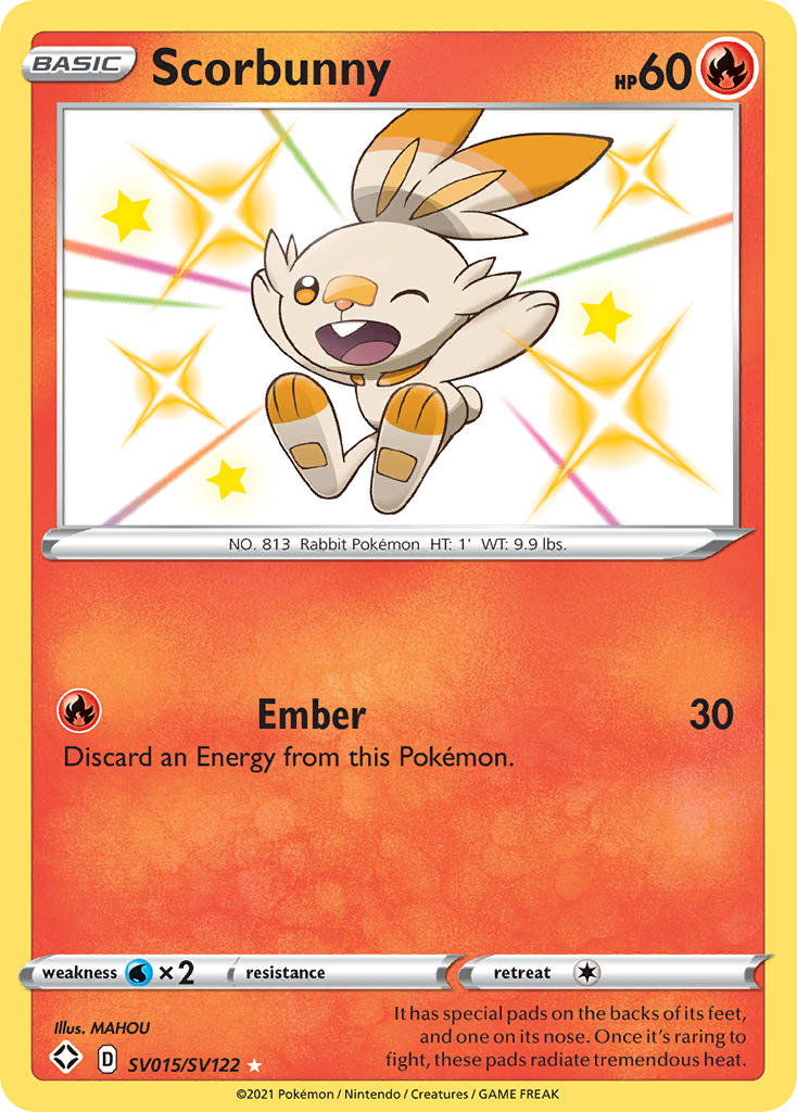 Scorbunny (SV015/SV122) [Sword & Shield: Shining Fates] | Gear Gaming Fayetteville