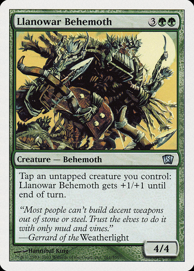 Llanowar Behemoth (8th Edition) [Oversize Cards] | Gear Gaming Fayetteville