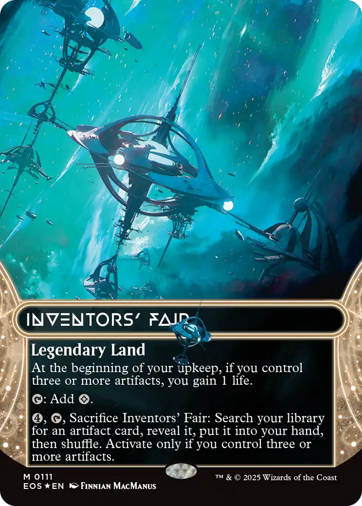 Inventors' Fair (0111) (Borderless) (Galaxy Foil) [Edge of Eternities: Stellar Sights] | Gear Gaming Fayetteville