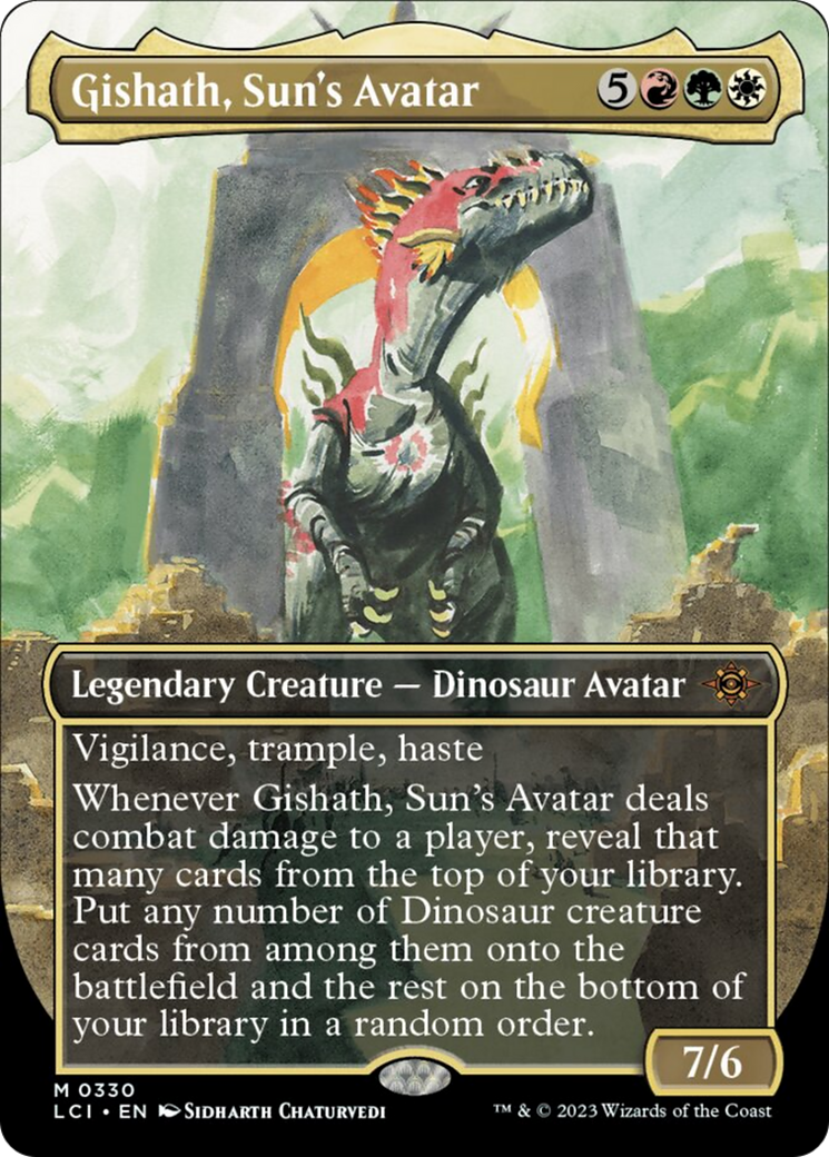 Gishath, Sun's Avatar (Borderless) [The Lost Caverns of Ixalan] | Gear Gaming Fayetteville