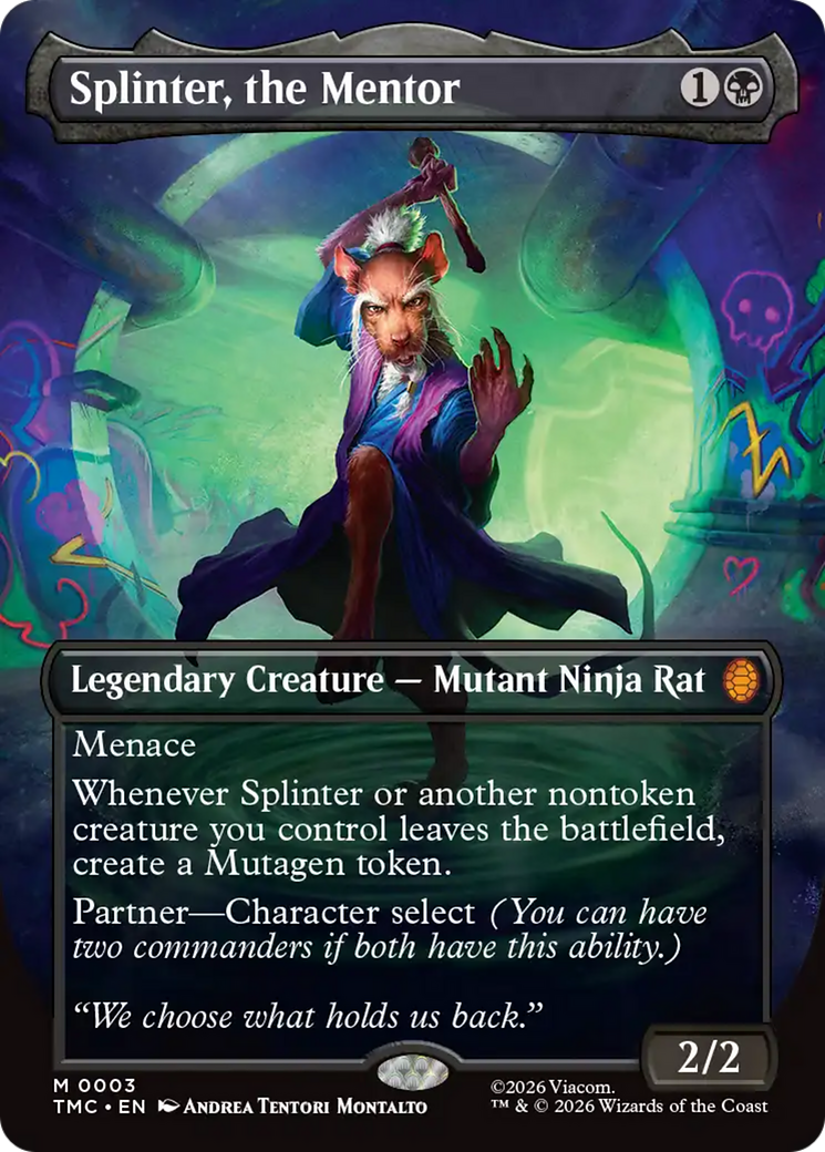 Splinter, the Mentor (Borderless) [Teenage Mutant Ninja Turtles Commander] | Gear Gaming Fayetteville