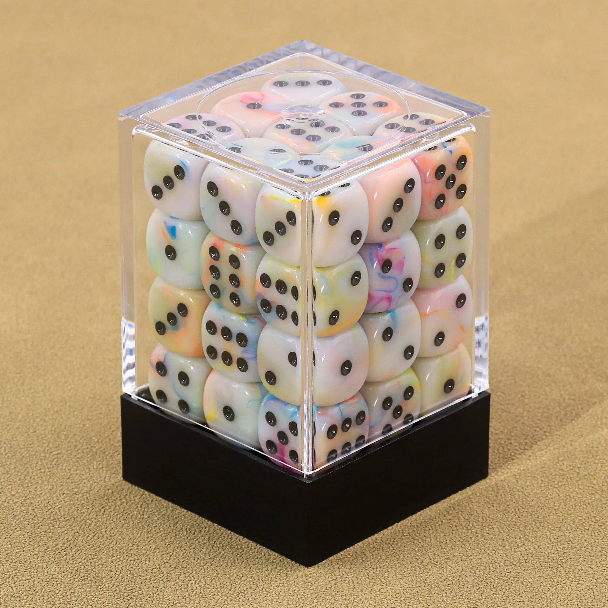 (Yellow+Orange+Blue+Pink Silk) 12mm D6 block of 36 dice | Gear Gaming Fayetteville