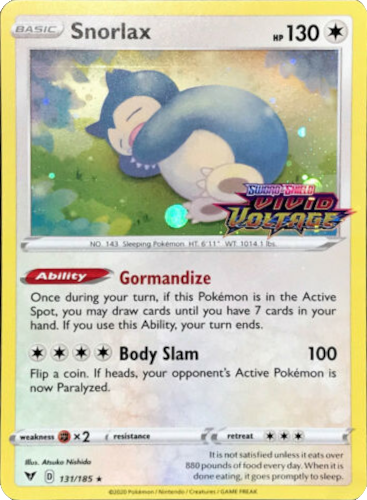 Snorlax (131/185) [Sword & Shield: Black Star Promos] | Gear Gaming Fayetteville