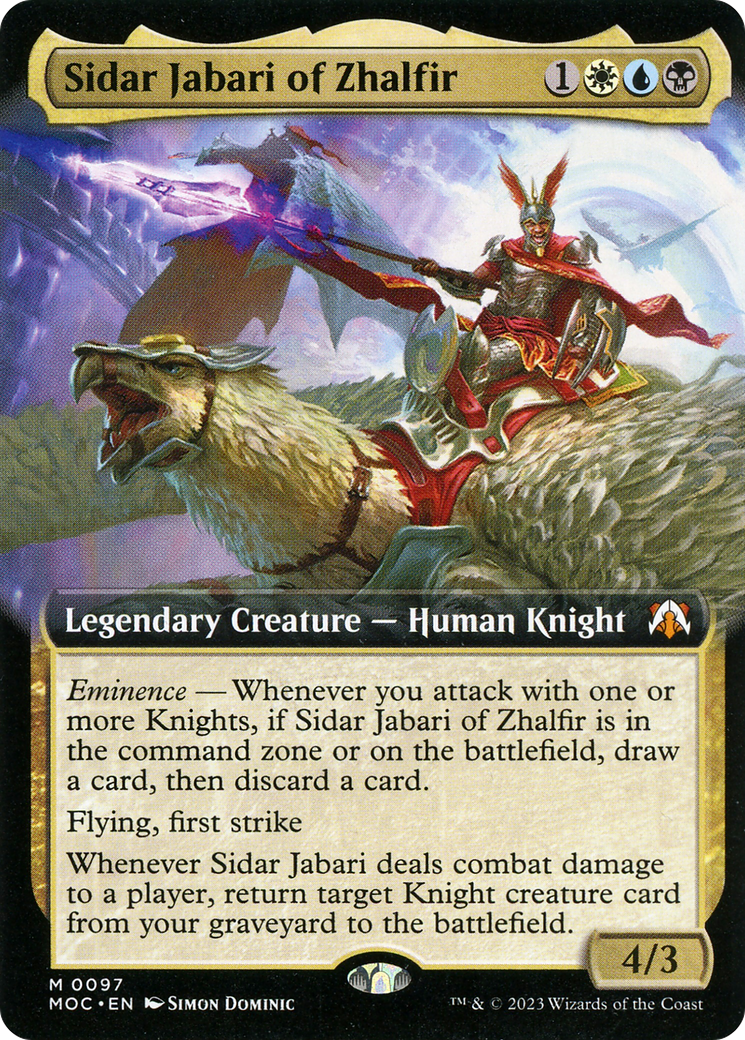 Sidar Jabari of Zhalfir (Extended Art) [March of the Machine Commander] | Gear Gaming Fayetteville