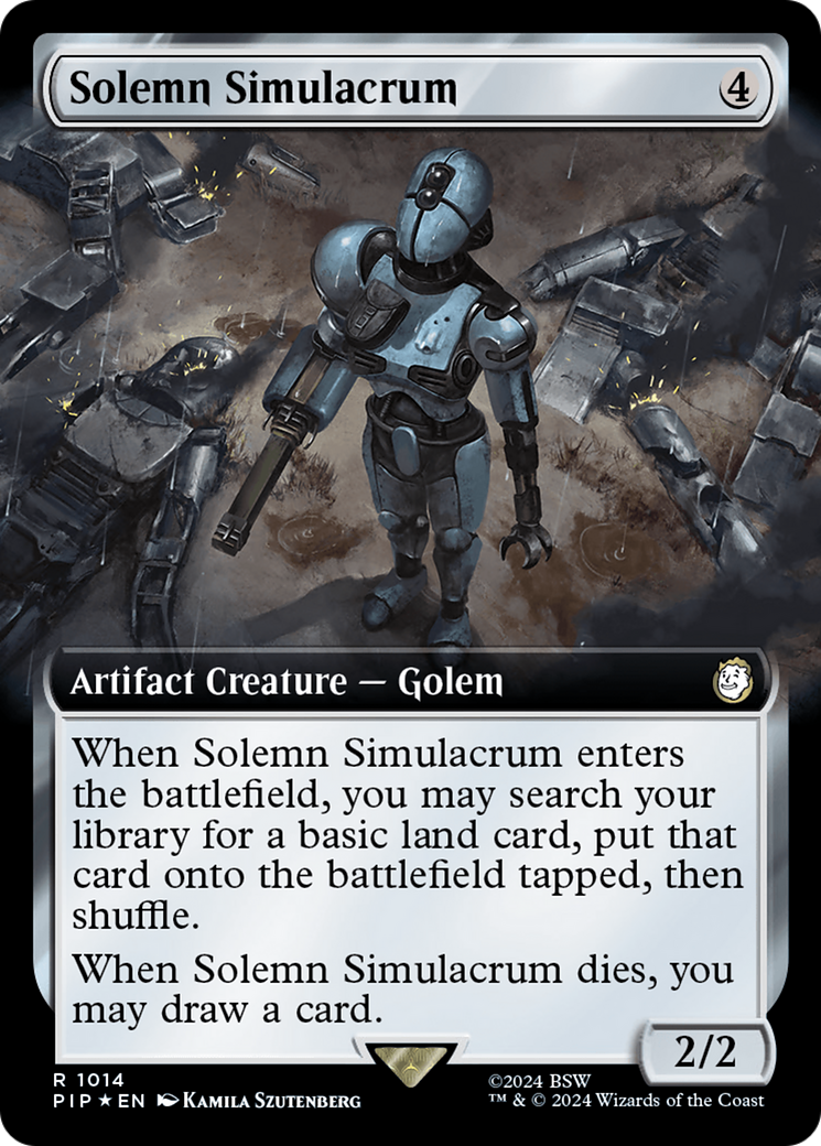 Solemn Simulacrum (Extended Art) (Surge Foil) [Fallout] | Gear Gaming Fayetteville