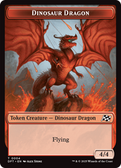 Dinosaur Dragon // Treasure Double-Sided Token [Aetherdrift Tokens] | Gear Gaming Fayetteville