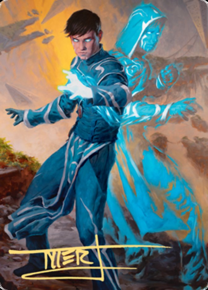 Jace, Mirror Mage 1 Art Card (Gold-Stamped Signature) [Zendikar Rising Art Series] | Gear Gaming Fayetteville