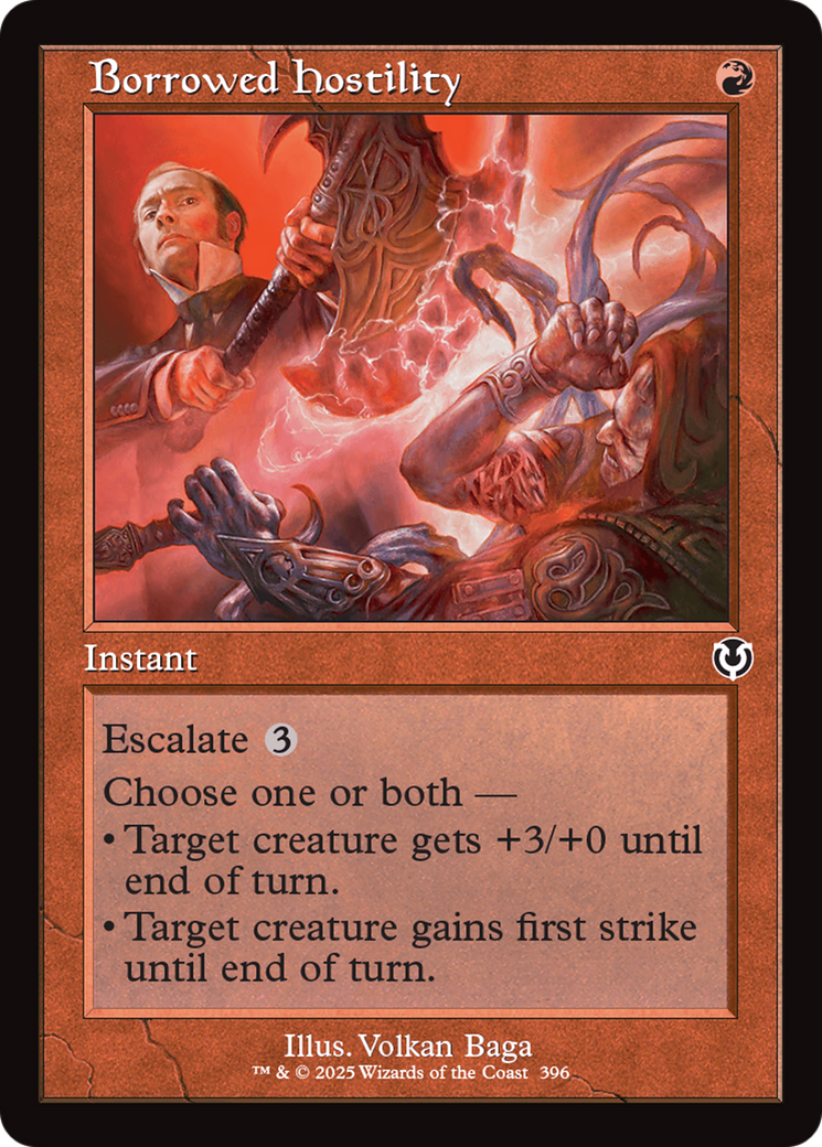 Borrowed Hostility (Retro Frame) [Innistrad Remastered] | Gear Gaming Fayetteville