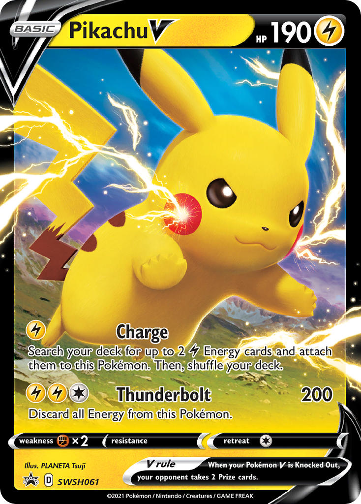 Pikachu V (SWSH061) (Jumbo Card) [Sword & Shield: Black Star Promos] | Gear Gaming Fayetteville