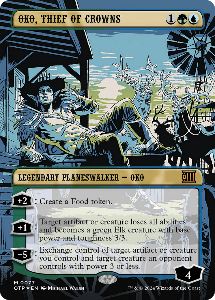 Oko, Thief of Crowns (Textured Foil) [Outlaws of Thunder Junction: Breaking News] | Gear Gaming Fayetteville