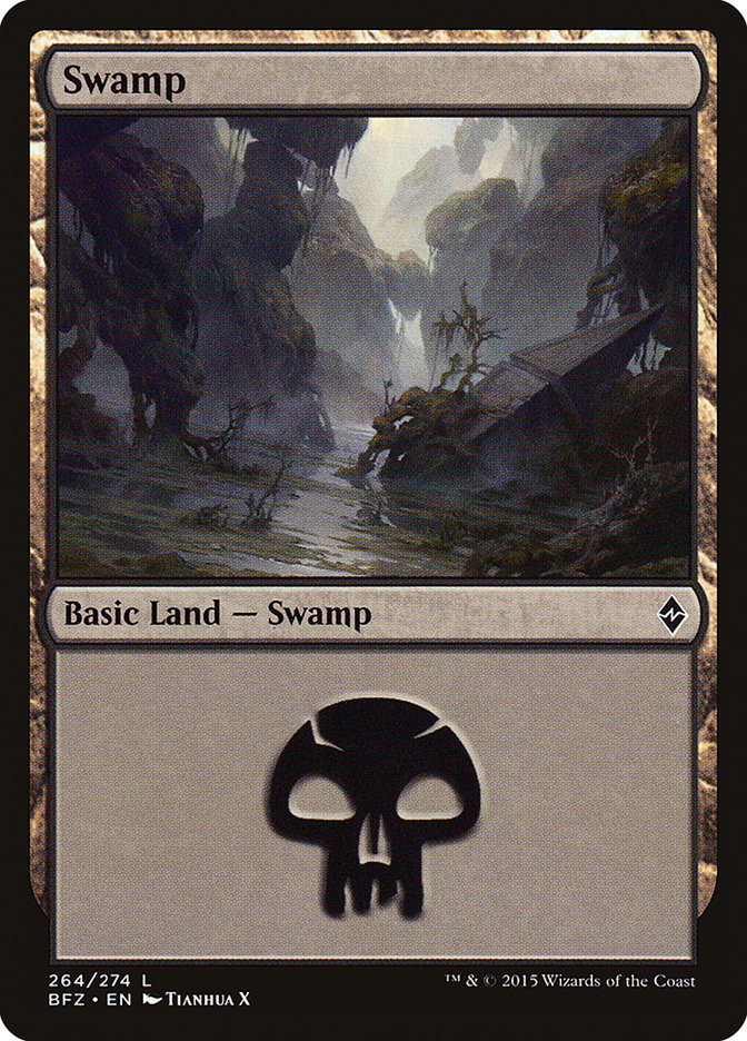 Swamp (264) [Battle for Zendikar] | Gear Gaming Fayetteville