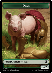 Boar (Ripple Foil) // Forest Dryad Double-Sided Token [Modern Horizons 3 Commander Tokens] | Gear Gaming Fayetteville