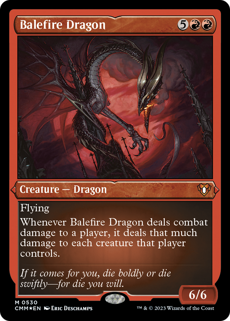 Balefire Dragon (Foil Etched) [Commander Masters] | Gear Gaming Fayetteville