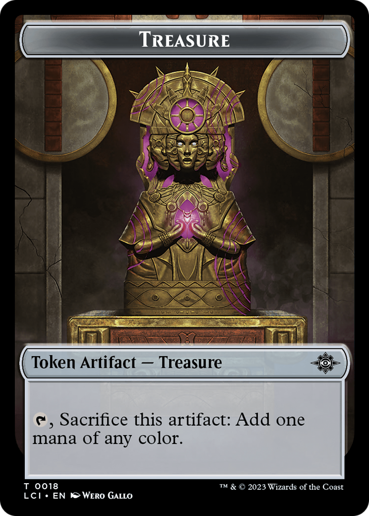 Salamander Warrior // Treasure Double-Sided Token [The Lost Caverns of Ixalan Commander Tokens] | Gear Gaming Fayetteville