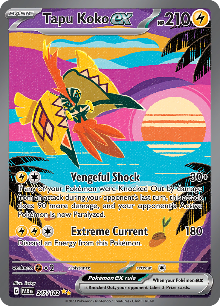 Tapu Koko ex (247/182) [Scarlet & Violet: Paradox Rift] | Gear Gaming Fayetteville