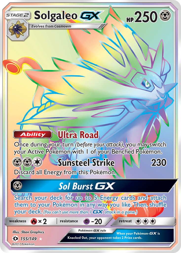 Solgaleo GX (155/149) [Sun & Moon: Base Set] | Gear Gaming Fayetteville