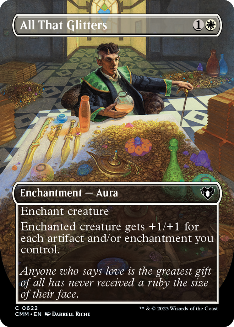 All That Glitters (Borderless Alternate Art) [Commander Masters] | Gear Gaming Fayetteville