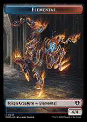 Treasure // Elemental (0037) Double-Sided Token [Commander Masters Tokens] | Gear Gaming Fayetteville