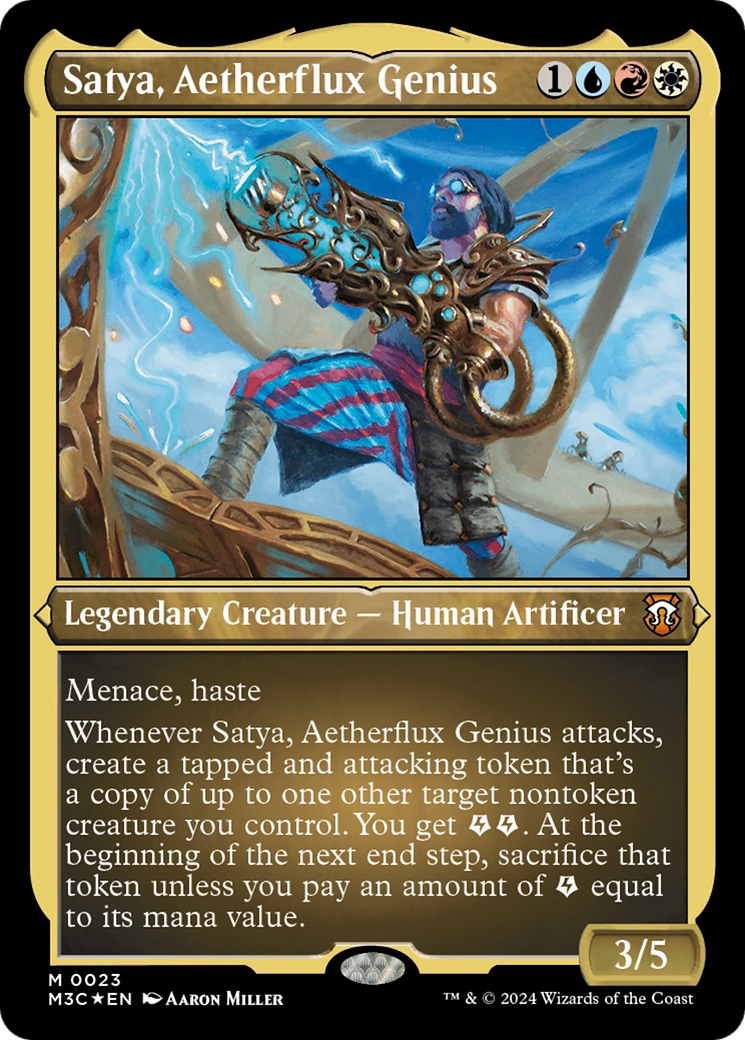 Satya, Aetherflux Genius (Foil Etched) [Modern Horizons 3 Commander] | Gear Gaming Fayetteville