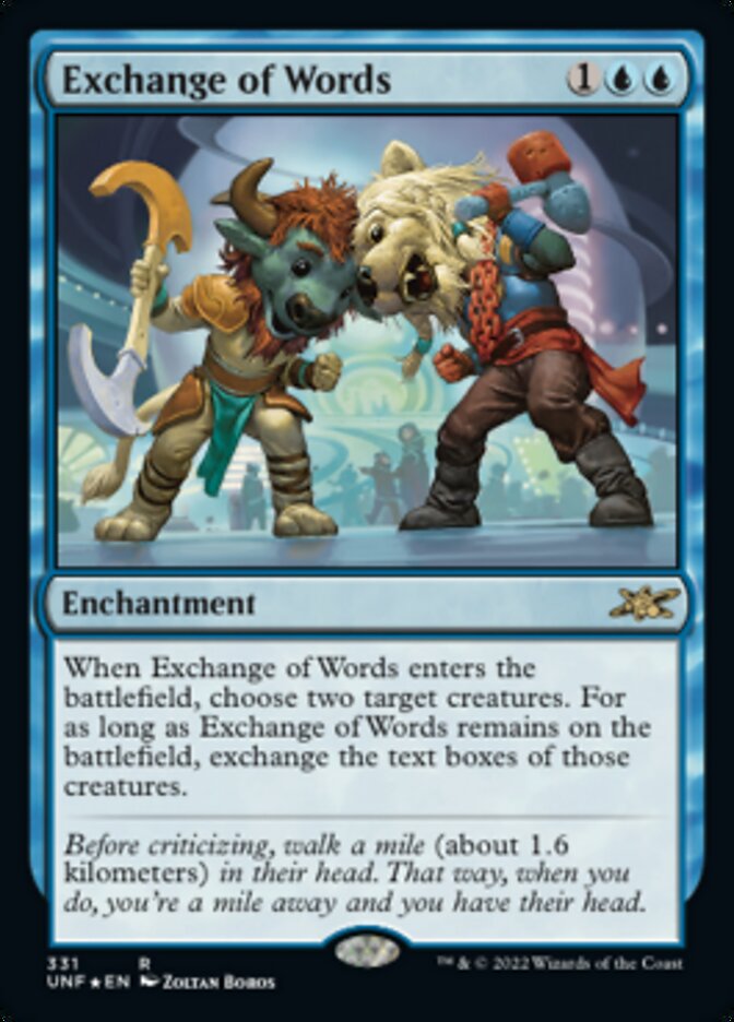 Exchange of Words (Galaxy Foil) [Unfinity] | Gear Gaming Fayetteville