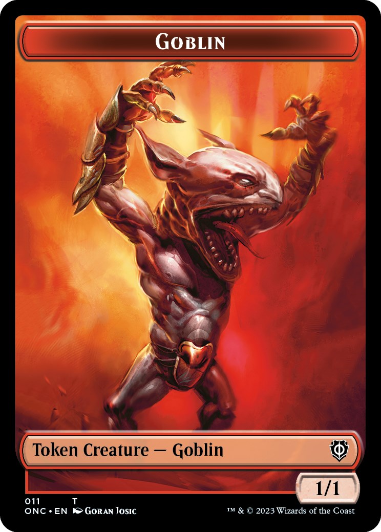 Rebel // Goblin Double-Sided Token [Phyrexia: All Will Be One Commander Tokens] | Gear Gaming Fayetteville
