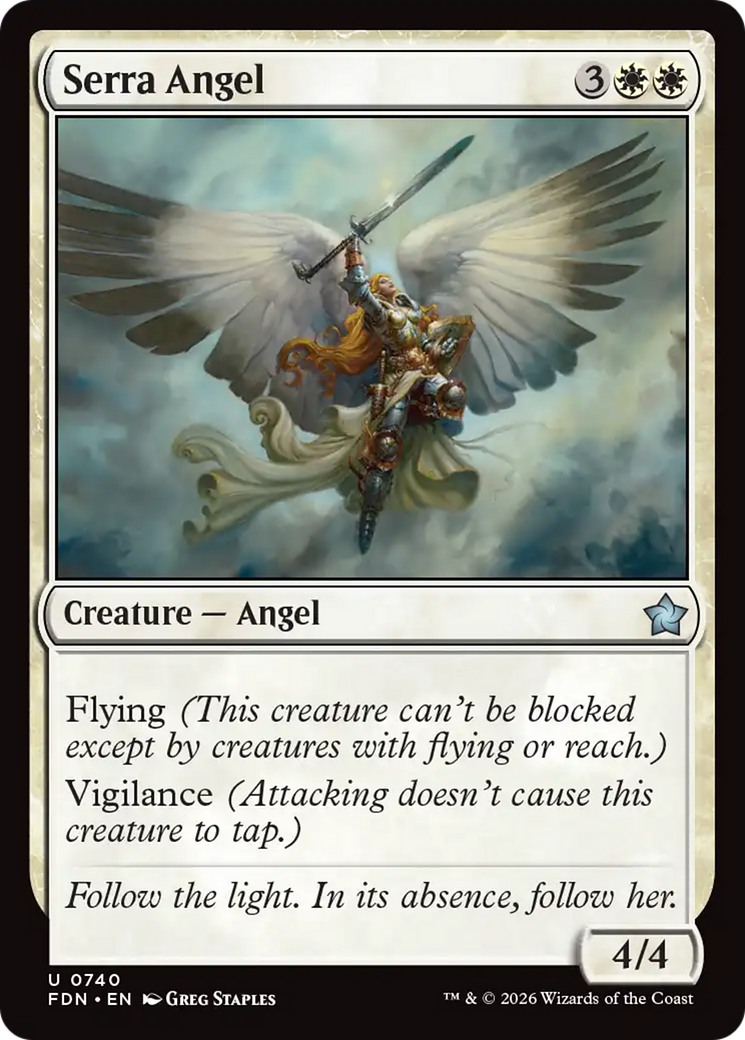 Serra Angel (0740) [Foundations] | Gear Gaming Fayetteville