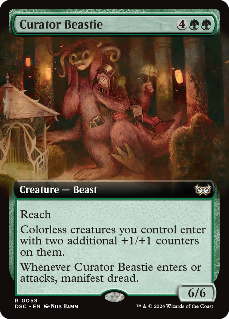 Curator Beastie (Extended Art) [Duskmourn: House of Horror Commander] | Gear Gaming Fayetteville