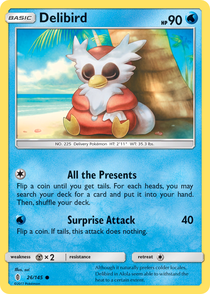 Delibird (26/145) [Sun & Moon: Guardians Rising] | Gear Gaming Fayetteville