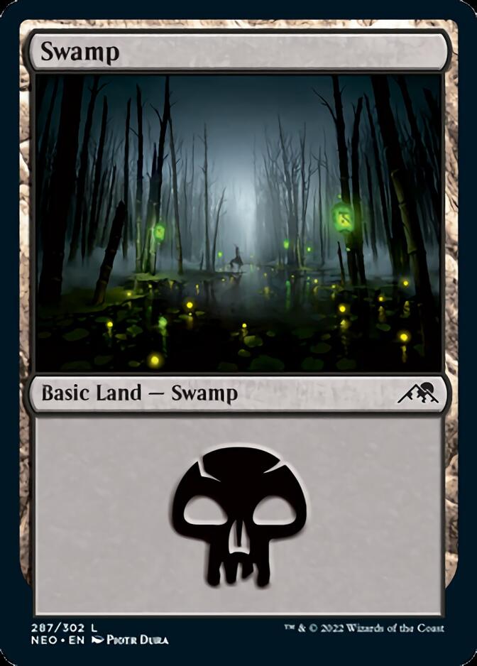 Swamp (287) [Kamigawa: Neon Dynasty] | Gear Gaming Fayetteville