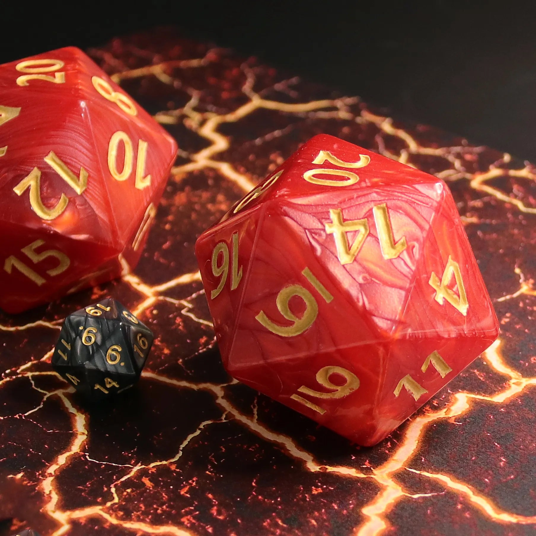 55mm Titan Red Pearl D20 | Gear Gaming Fayetteville