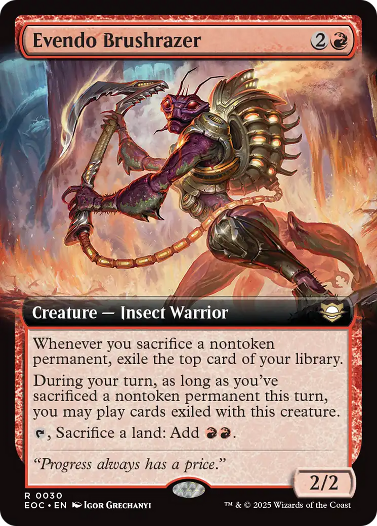 Evendo Brushrazer (Extended Art) [Edge of Eternities Commander] | Gear Gaming Fayetteville