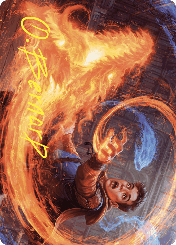 Frantic Firebolt Art Card (Gold-Stamped Signature) [Wilds of Eldraine Art Series] | Gear Gaming Fayetteville