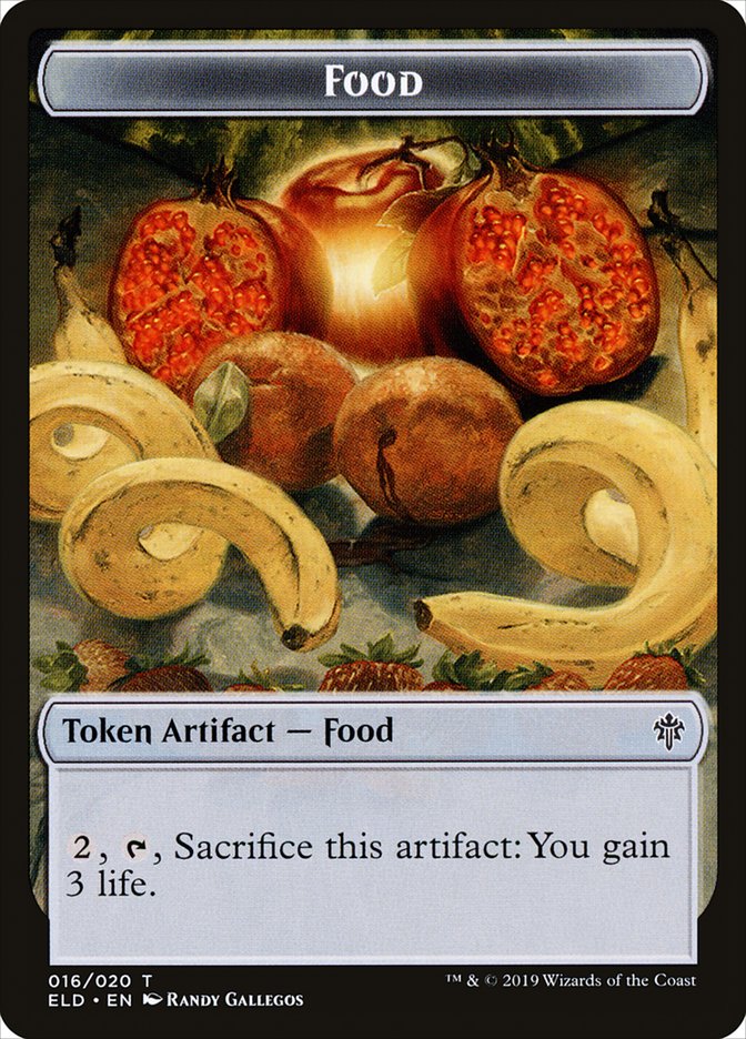 Human Warrior // Food (16) Double-Sided Token [Throne of Eldraine Tokens] | Gear Gaming Fayetteville