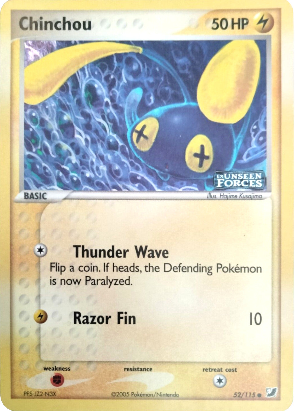 Chinchou (52/115) (Stamped) [EX: Unseen Forces] | Gear Gaming Fayetteville