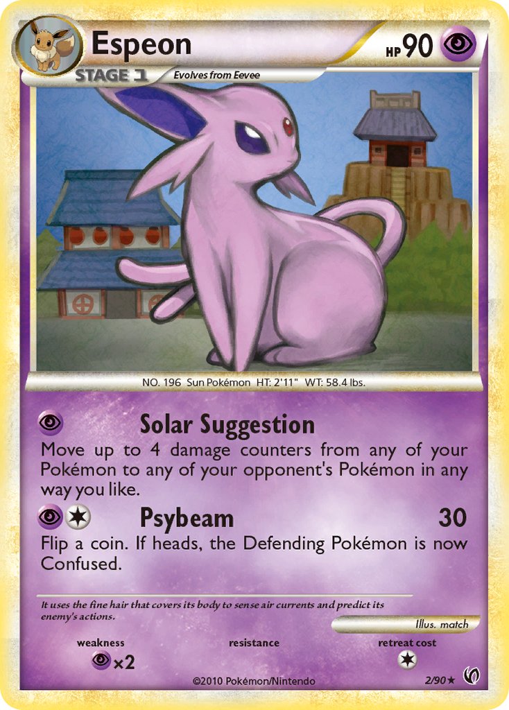 Espeon (2/90) (Cracked Ice Holo) (Theme Deck Exclusive) [HeartGold & SoulSilver: Unleashed] | Gear Gaming Fayetteville