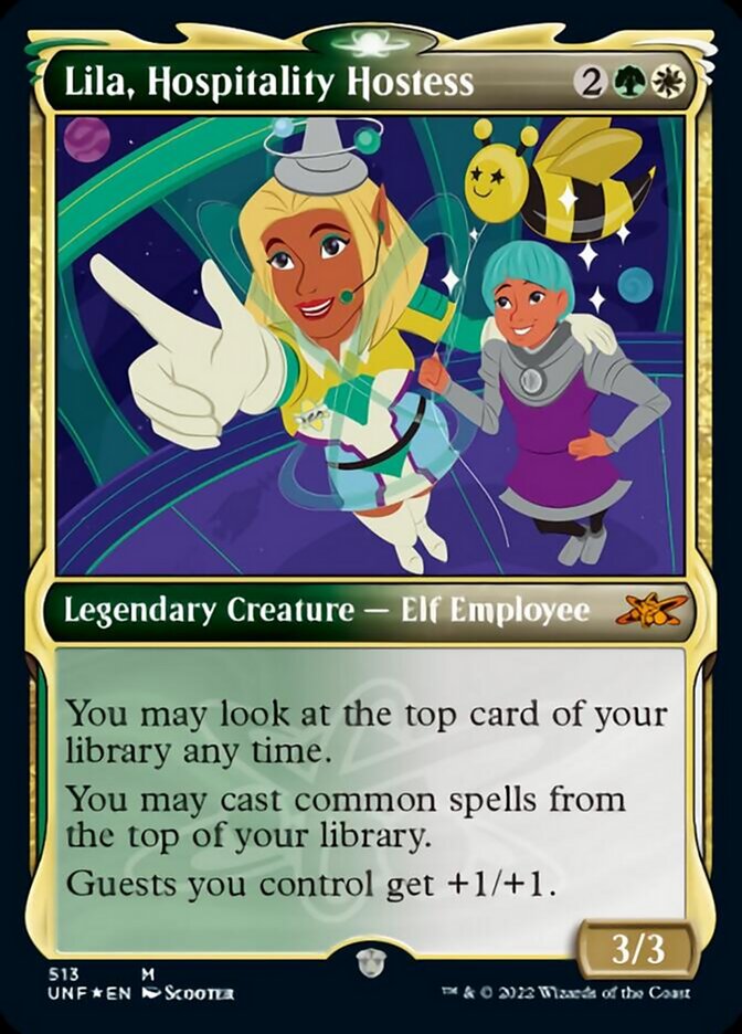Lila, Hospitality Hostess (Showcase) (Galaxy Foil) [Unfinity] | Gear Gaming Fayetteville