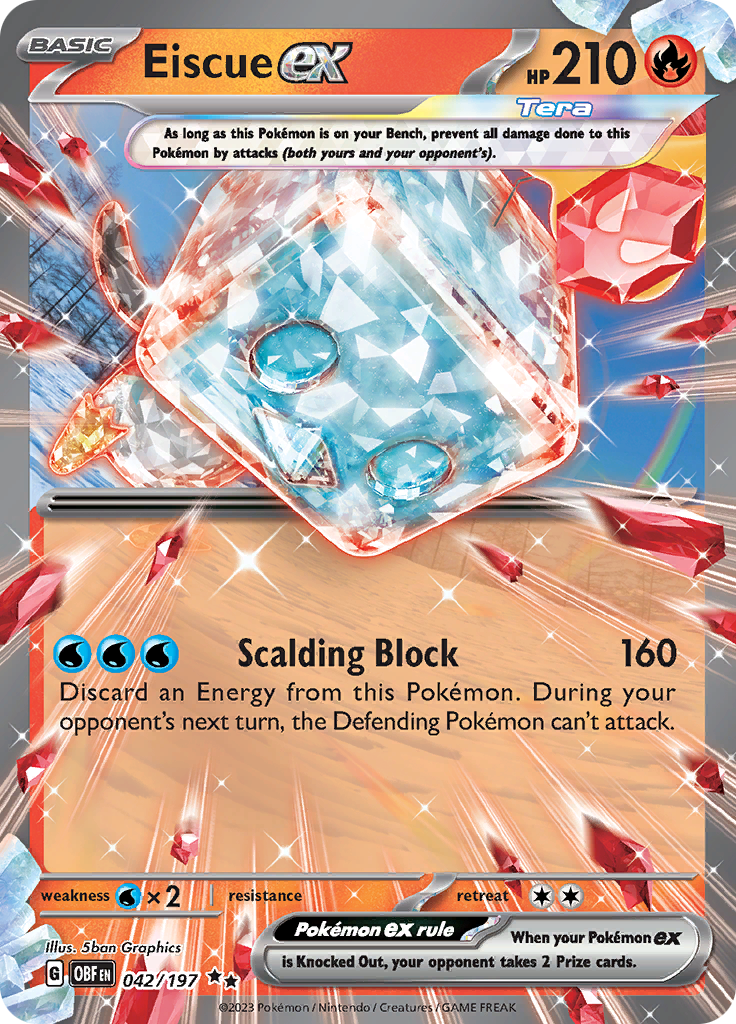 Eiscue ex (042/197) [Scarlet & Violet: Obsidian Flames] | Gear Gaming Fayetteville