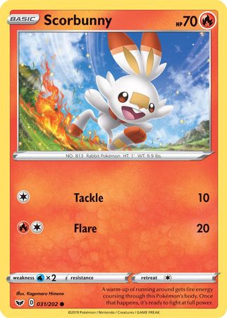 Scorbunny (031/202) (Premium Collection) [Sword & Shield: Base Set] | Gear Gaming Fayetteville