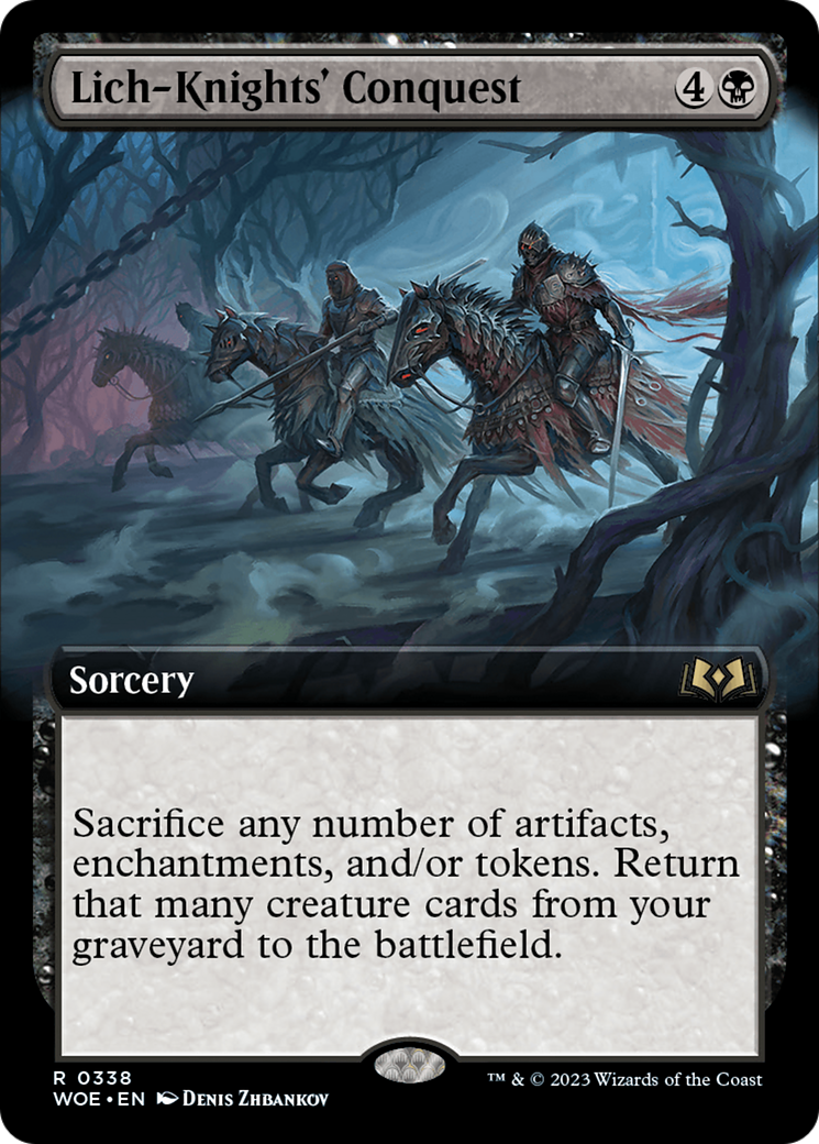 Lich-Knights' Conquest (Extended Art) [Wilds of Eldraine] | Gear Gaming Fayetteville
