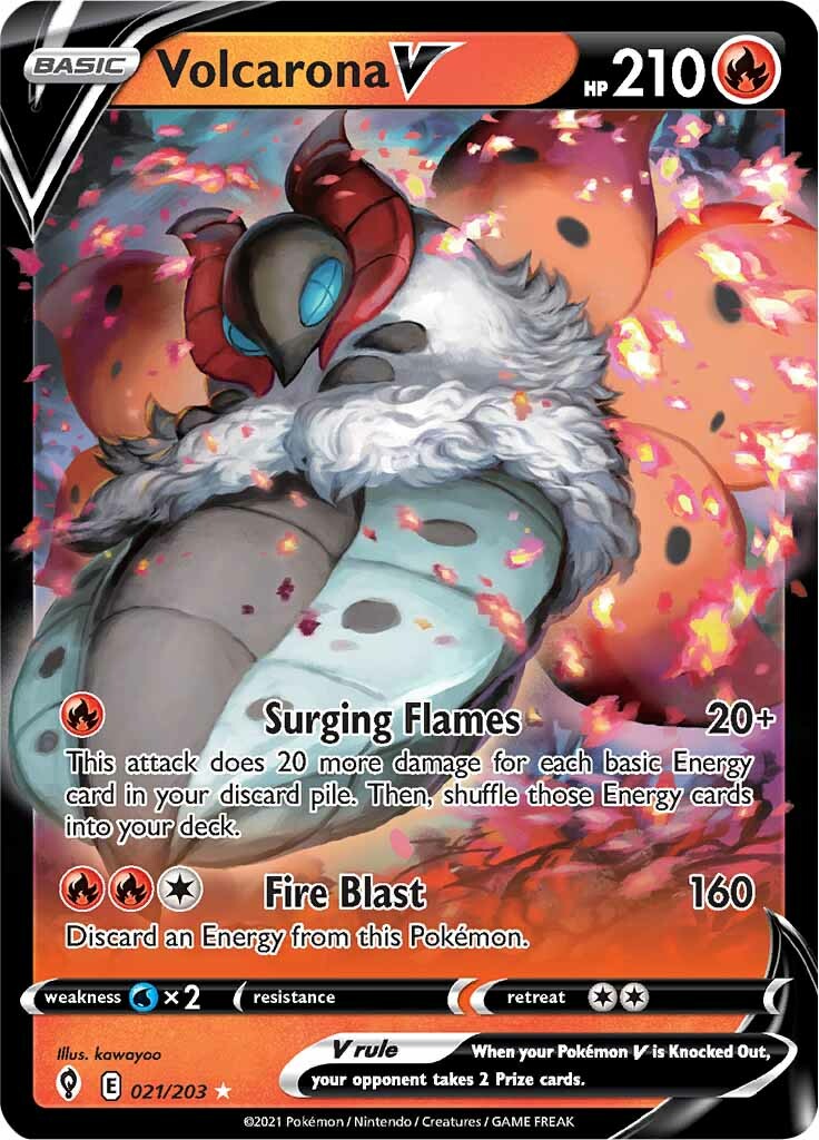 Volcarona V (021/203) [Sword & Shield: Evolving Skies] | Gear Gaming Fayetteville