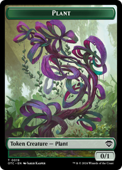 Plant Warrior // Plant Double-Sided Token [Outlaws of Thunder Junction Commander Tokens] | Gear Gaming Fayetteville