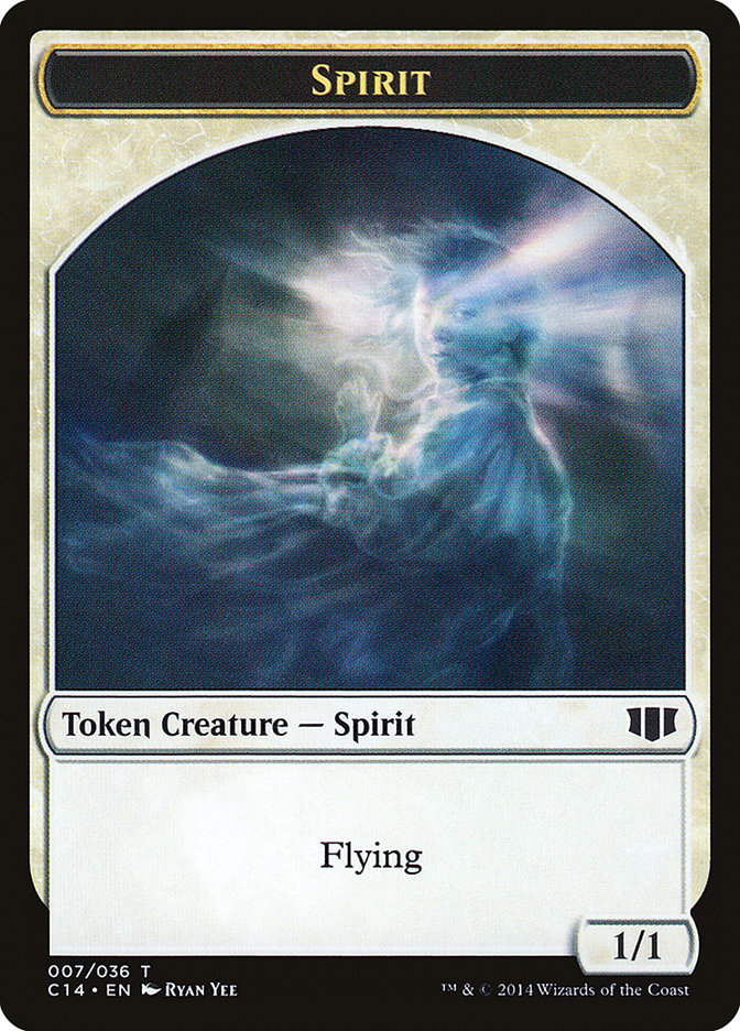 Soldier // Spirit Double-Sided Token [Commander 2014 Tokens] | Gear Gaming Fayetteville