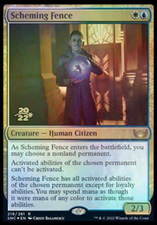 Scheming Fence [Streets of New Capenna Prerelease Promos] | Gear Gaming Fayetteville