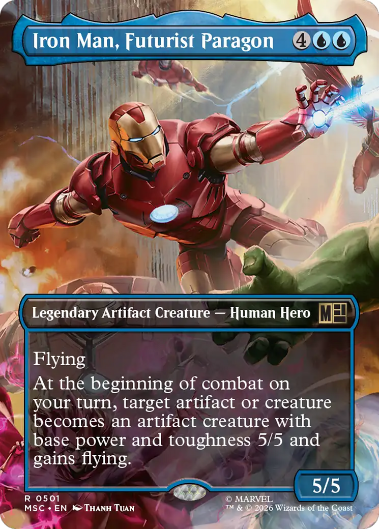 Iron Man, Futurist Paragon (Borderless) [Marvel Super Heroes Commander] | Gear Gaming Fayetteville