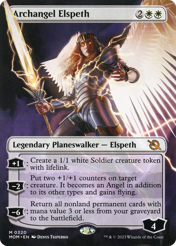 Archangel Elspeth (Borderless Alternate Art) [March of the Machine] | Gear Gaming Fayetteville