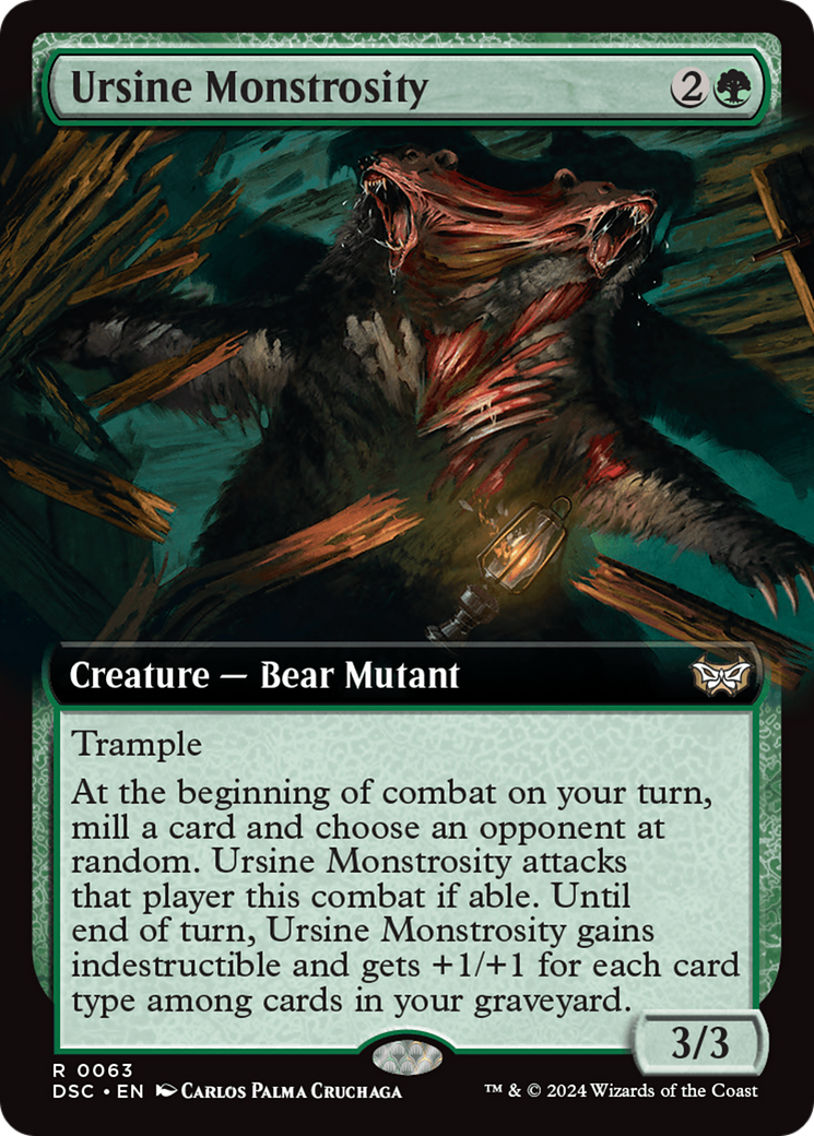 Ursine Monstrosity (Extended Art) [Duskmourn: House of Horror Commander] | Gear Gaming Fayetteville