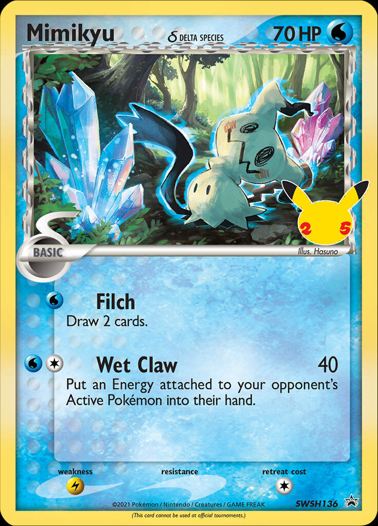 Mimikyu (SWSH136) (Delta Species) (Jumbo Card) [Sword & Shield: Black Star Promos] | Gear Gaming Fayetteville