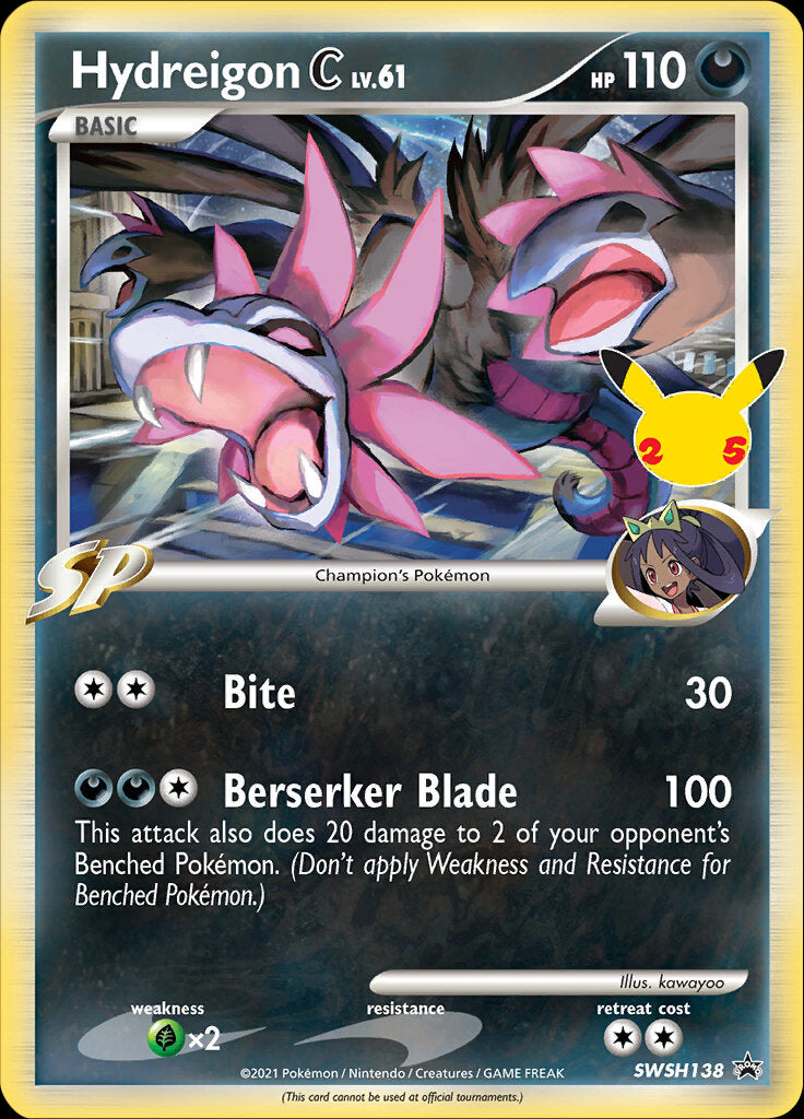 Hydreigon C (SWSH138) (Celebrations) [Sword & Shield: Black Star Promos] | Gear Gaming Fayetteville