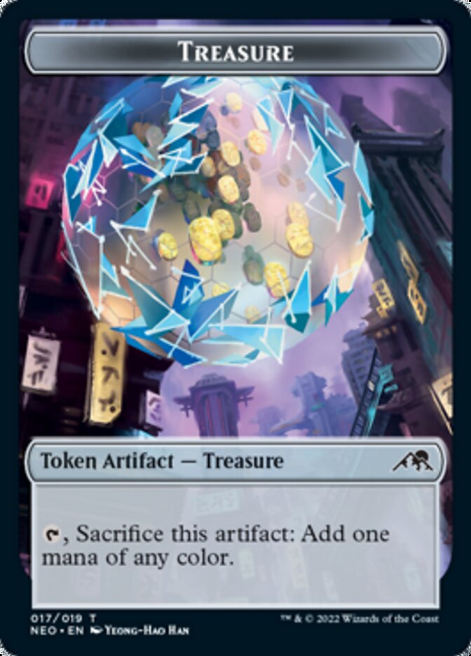 Samurai // Treasure Double-Sided Token [Kamigawa: Neon Dynasty Tokens] | Gear Gaming Fayetteville