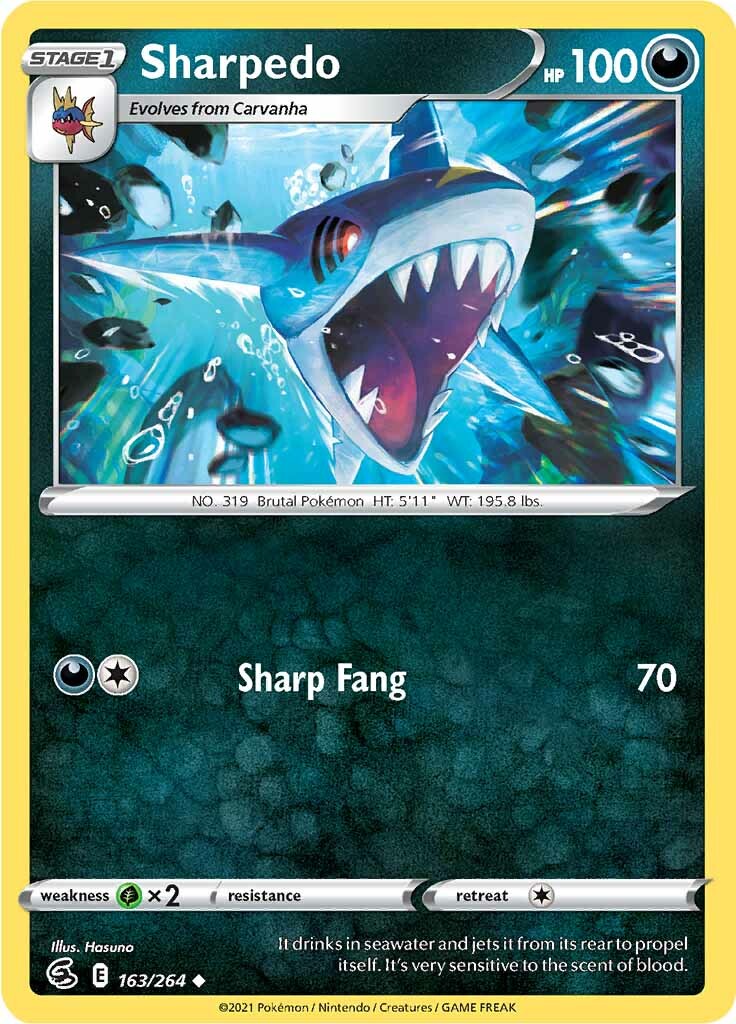 Sharpedo (163/264) [Sword & Shield: Fusion Strike] | Gear Gaming Fayetteville